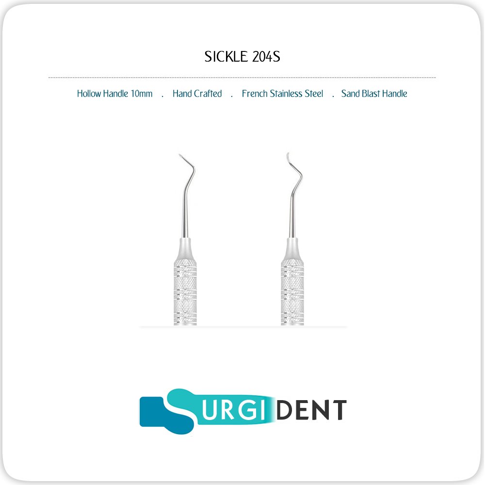 thumbnail image 2 of INSTUMAX 204S Posterior Sickle Scaler - Stainless Steel, Autoclavable Dental Instrument 2 of 6